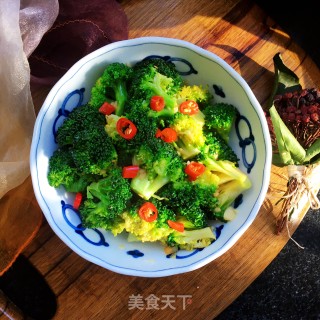 小米辣蒜香西兰花的做法步骤：12