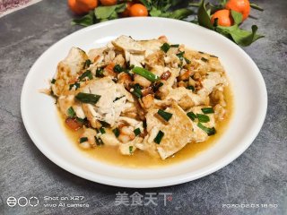 虾仁香葱豆腐的做法步骤：12