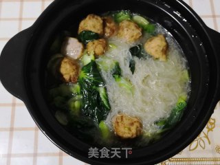 白菜粉丝煮肉圆的做法步骤：10