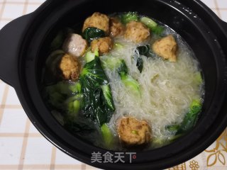 白菜粉丝煮肉圆的做法步骤：11