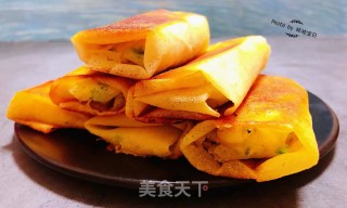 #街头小吃#时蔬煎饼的做法步骤：13