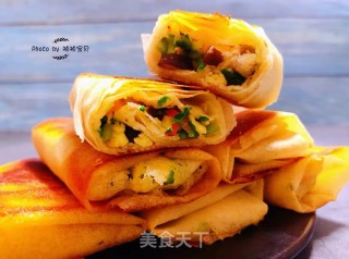 #街头小吃#时蔬煎饼的做法步骤：14