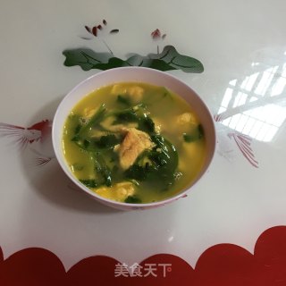 香菜柴鸡蛋汤的做法步骤：7