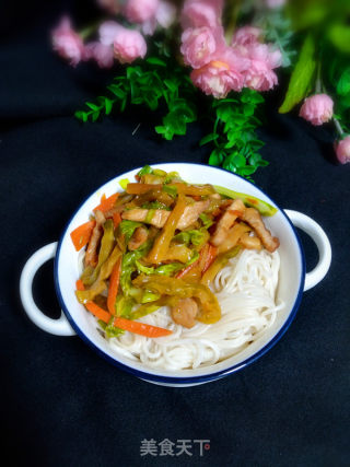 榨菜肉丝面的做法步骤：12