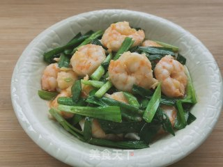 韭菜炒虾仁的做法步骤：8