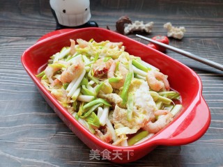 虾仁蒜黄炒鸡蛋的做法步骤：10
