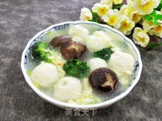 丸子豆腐蔬菜汤的做法步骤：9