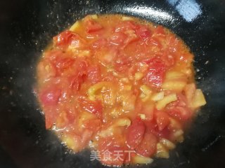 西红柿鸡蛋豆角过水捞面的做法步骤：11