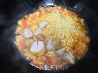 番茄肉圆面的做法步骤：5