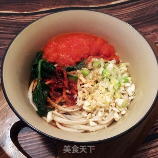 茄汁油泼棍棍面的做法步骤：12