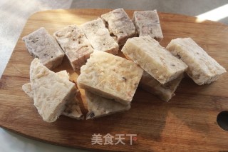 香煎萝卜糕的做法步骤：1