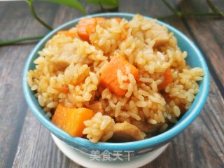 胡萝卜肉丁焖饭的做法步骤：12
