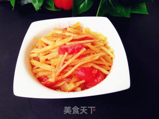 土豆丝炒西红柿的做法步骤：7