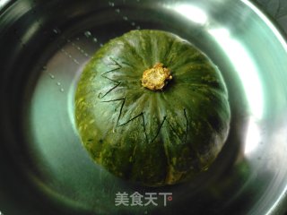 蒸糯米南瓜盅的做法步骤：2
