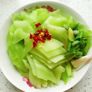 素炒莴笋片的做法步骤：2
