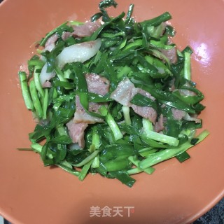 培根炒韭菜的做法步骤：10