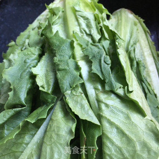 低脂油麦菜的做法步骤：2