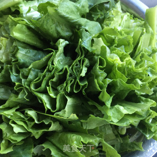 低脂油麦菜的做法步骤：3