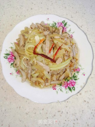 酸萝卜炒肉丝的做法步骤：6
