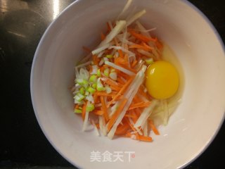 胡萝卜土豆鸡蛋饼的做法步骤：1