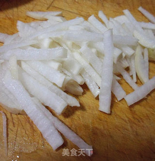 肉片烧白萝卜的做法步骤：2