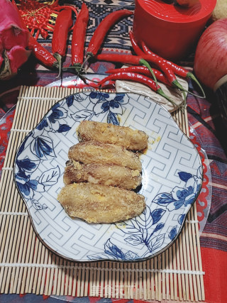 金沙鸡翅的做法步骤：10