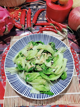 虾皮炒生菜的做法步骤：7