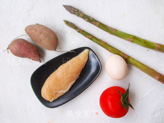 芦笋鸡肉随行杯的做法步骤：1