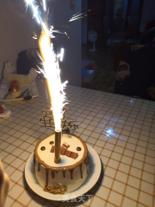 甘纳许滴落蛋糕的做法步骤：11