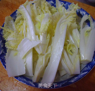 清肠食谱——金针菇蒸白菜芯的做法步骤：2