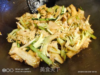 肉末炒花菜的做法步骤：4
