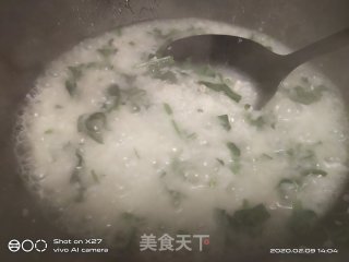 菠菜肉末粥的做法步骤：5