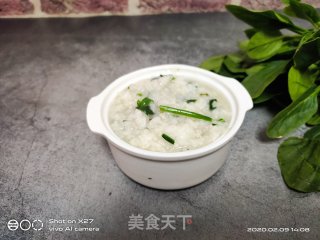 菠菜肉末粥的做法步骤：6