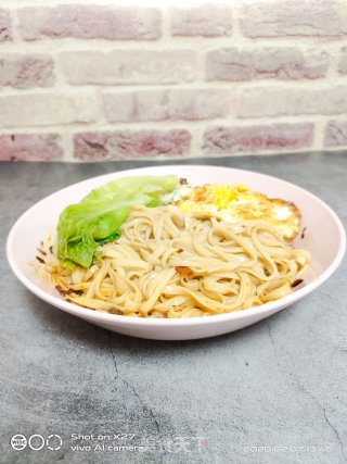 青菜鸡蛋拌面的做法步骤：5