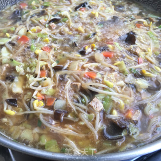 豆芽木耳荞面饸饹的做法步骤：10
