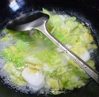 盐水鸡圆白菜年糕汤的做法步骤：9