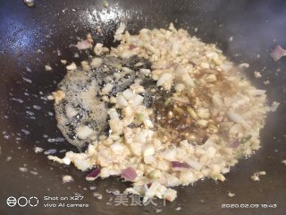 肉末香葱炒饭的做法步骤：3