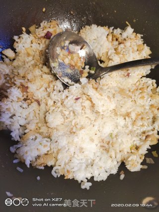 肉末香葱炒饭的做法步骤：6