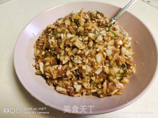 白菜芋头肉末大馄饨的做法步骤：5