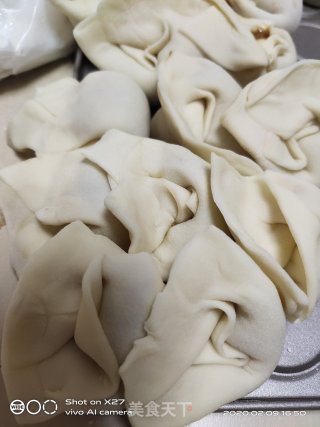 白菜芋头肉末大馄饨的做法步骤：8