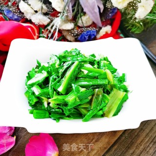 素炒油麦菜的做法步骤：6