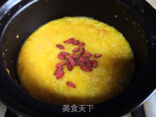 南瓜枸杞小米粥的做法步骤：6