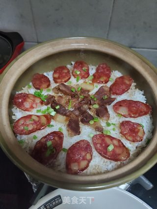 腊味煲仔饭的做法步骤：14