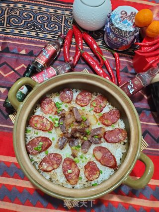腊味煲仔饭的做法步骤：16