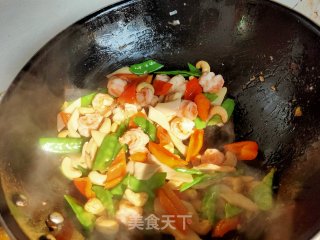 杏鲍菇荷兰豆炒虾球的做法步骤：19