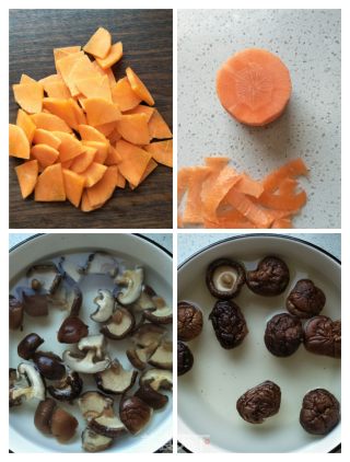 干香菇炒菜花的做法步骤：2