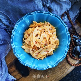 老干妈炒藕片的做法步骤：12