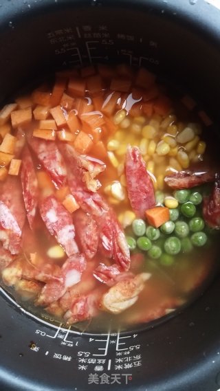 腊肠饭的做法步骤：3