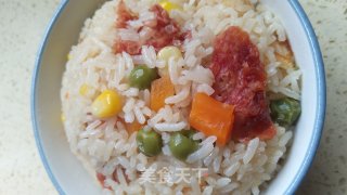 腊肠饭的做法步骤：4
