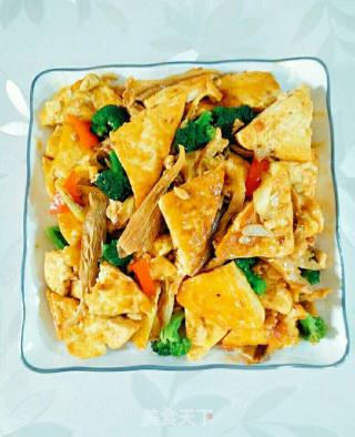 鲍鱼菇烧豆腐的做法步骤：9